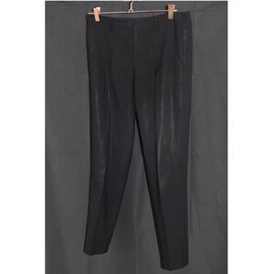 Vince Black Wool Trousers Flat Front Pants - 6
